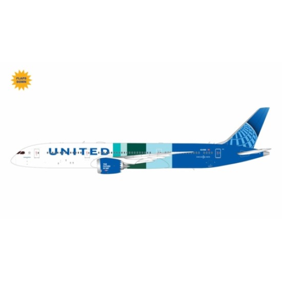 G2UAL1395F - 1/200 UNITED AIRLINES B787-9 N24988 THE FUTURE IS SAF (FLAPS G2UAL1395F - 1/200 UNITED AIRLINES B787-9 N24988 THE FUTURE IS SAF (FLAPS