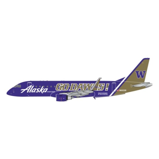1/400 ALASKA AIRLINES/HORIZON AIR E175LR N662QX UNIV OF WASHINGTON GO DAWGS