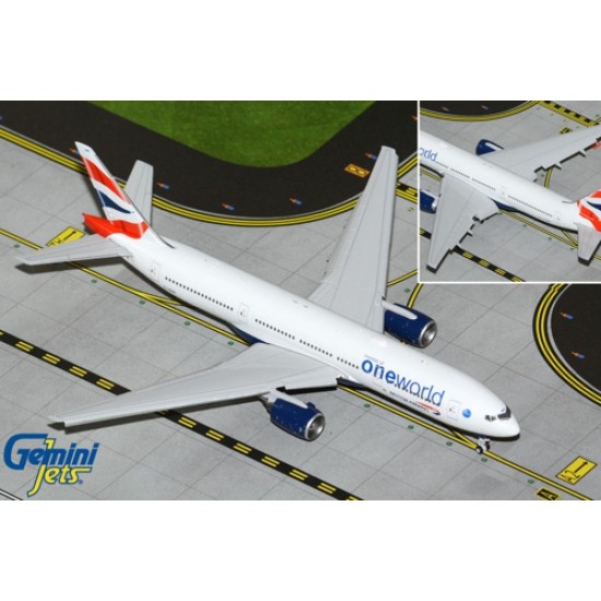 1/400 BRITISH AIRWAYS B777-200ER G-YMMR ONE WORLD FLAPS DOWN GJBAW2194F