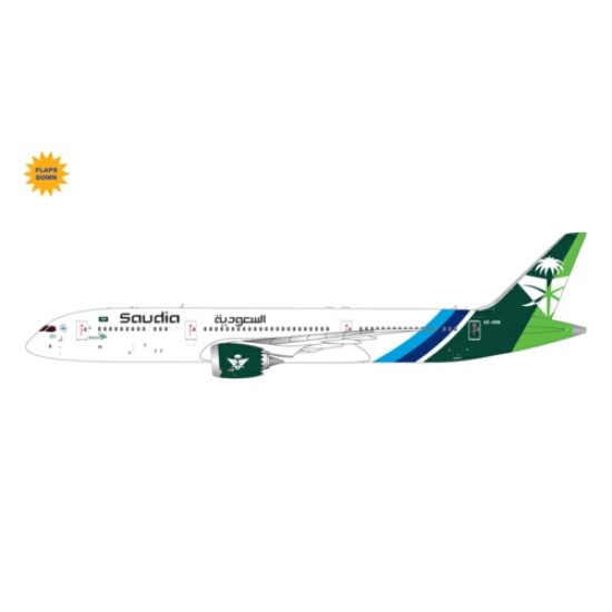 1/400 SAUDI ARABIAN AIRLINES B787-9 HZ-ARB NATIONAL DAY LIVERY (FLAPS DOWN) 1/400 SAUDI ARABIAN AIRLINES B787-9 HZ-ARB NATIONAL DAY LIVERY (FLAPS DOWN)