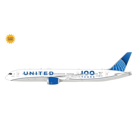 1/400 UNITED AIRLINES B787-9 N61101 100 YEARS (FLAPS DOWN)