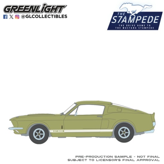 GL125402-A - 1/64 THE MUSTANG STAMPEDE SERIES 2 - FORD MUSTANG GT-500 FASTBACK 1967 - LIME GOLD GL125402-A - 1/64 THE MUSTANG STAMPEDE SERIES 2 - FORD MUSTANG GT-500 FASTBACK 1967 - LIME GOLD