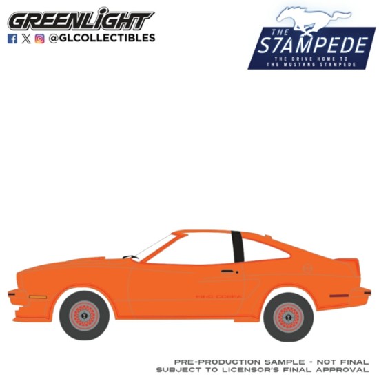 GL125402-B - 1/64 THE MUSTANG STAMPEDE SERIES 2 - FORD MUSTANG KING COBRA II 1978 - TANGERINE AND BLACK GL125402-B - 1/64 THE MUSTANG STAMPEDE SERIES 2 - FORD MUSTANG KING COBRA II 1978 - TANGERINE AND BLACK