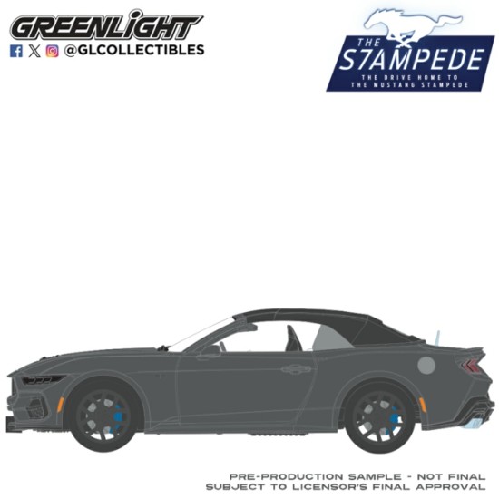 GL125402-F - 1/64 THE MUSTANG STAMPEDE SERIES 2 - FORD MUSTANG1 GT 5.0 CONVERTIBLE 2024 - DARK MATTER GREY (NEW TOOLING)