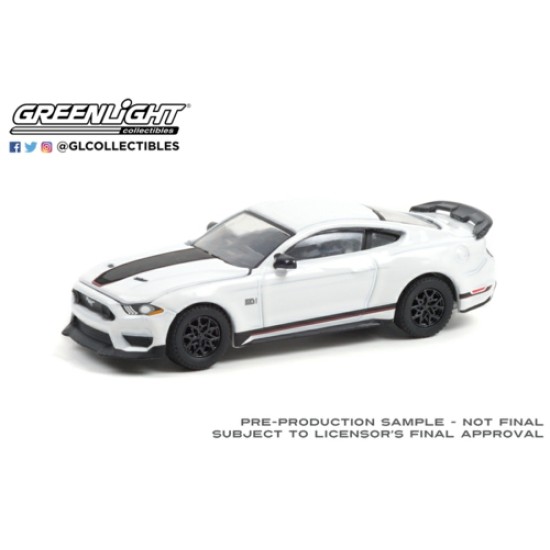1/64 GREENLIGHT MUSCLE SERIES 25 - 2021 FORD MUSTANG MACH 1 OXFORD WHITE