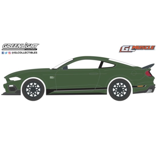 GL13350-F - 1/64 GREENLIGHT MUSCLE SERIES 28 - 2022 FORD MUSTANG MACH 1 - ERUPTION GREEN SOLID PACK