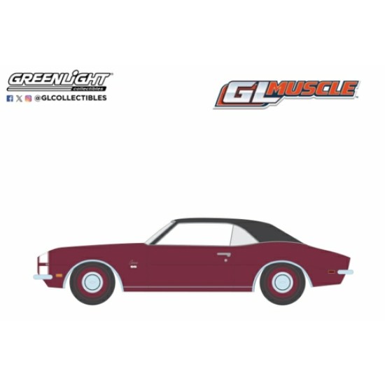 GL13360-A - 1/64 GREENLIGHT MUSCLE SERIES 29  - 1968 CHEVROLET CAMARO SS 396 - CORDOVA MAROON SOLID PACK