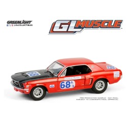 GREENLIGHT 1/64 1968 FORD MUSTANG GT COUPE NO.68 CHARLIE HENRY RACE CAR 13360-B