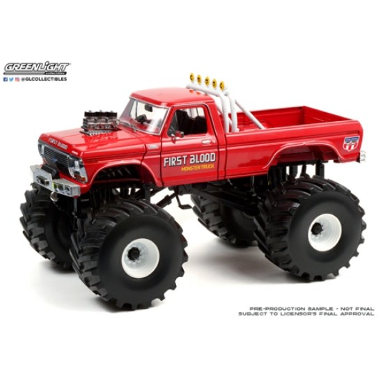 GL13608 - 1/18 KINGS OF CRUNCH - FIRST BLOOD - 1978 FORD F-250 MONSTER TRUCK WITH 66 INCH TYRES