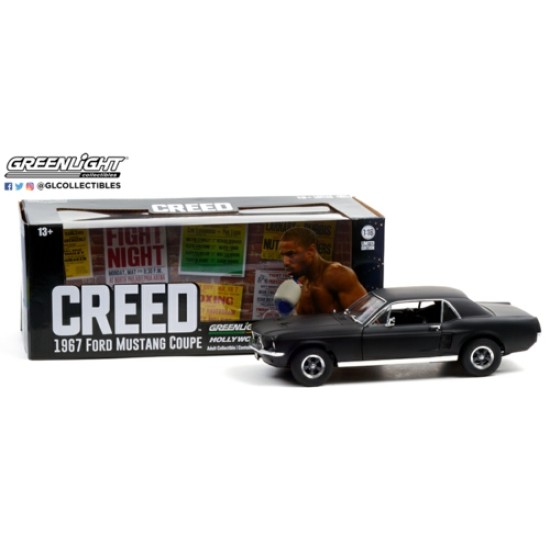 1/18 CREED (2015) ADONIS CREEDS 1967 FORD MUSTANG COUPE MATT BLACK