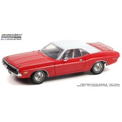 1/18 1970 DODGE CHALLENGER - THE CHALLENGER DEPUTY BRIGHT RED WITH WHITE ROOF 1/18 1970 DODGE CHALLENGER - THE CHALLENGER DEPUTY BRIGHT RED WITH WHITE ROOF