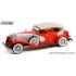 1/18 DUESENBERG II SJ RED AND WHITE (TOP UP)