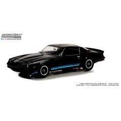 1/18 1981 CHEVROLET CAMARO Z/28 BLACK WITH BLUE TRI COLOUR Z28 STRIPES