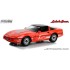 1/18 1988 CHEVROLET CORVETTE C-4 RED WITH SILVER STRIPES NO.1 MALCOLM KONNER CORVETTE CHALLENGE RACE CAR