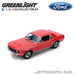 1/18 1968 FORD MUSTANG COUPE - FORD RAINBOW OF COLORS - WEST COAST USA SPECIAL EDITION MUSTANG - FLOWER POWER RED 1/18 1968 FORD MUSTANG COUPE - FORD RAINBOW OF COLORS - WEST COAST USA SPECIAL EDITION MUSTANG - FLOWER POWER RED