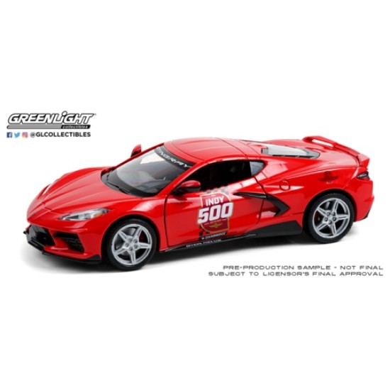 1/24 2020 CHEVROLET CORVETTE C8 STINGRAY COUPE 104TH RUNNING OF THE INDY 500 OFFICIAL PACE CAR