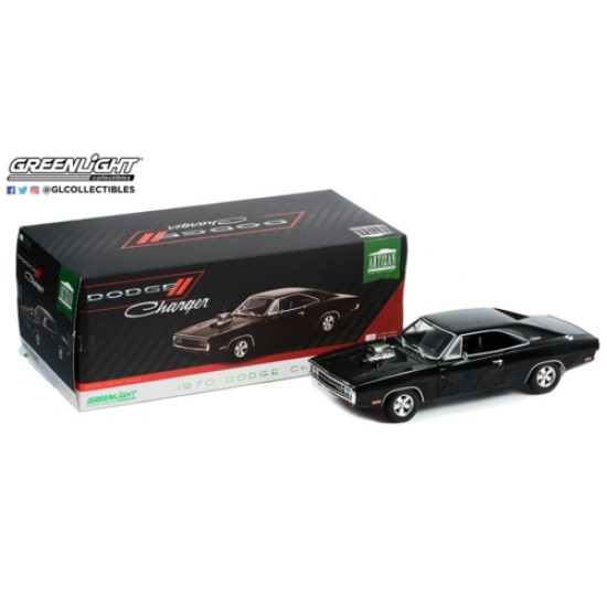 1/18 ARTISAN COLLECTION 1970 DODGE CHARGER WITH BLOWN ENGINE BLACK