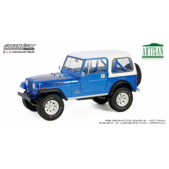 GL19139 - 1/18 ARTISAN COLLECTION - 1979 JEEP CJ-7 RENEGADE - CAPTAIN BLUE METALLIC