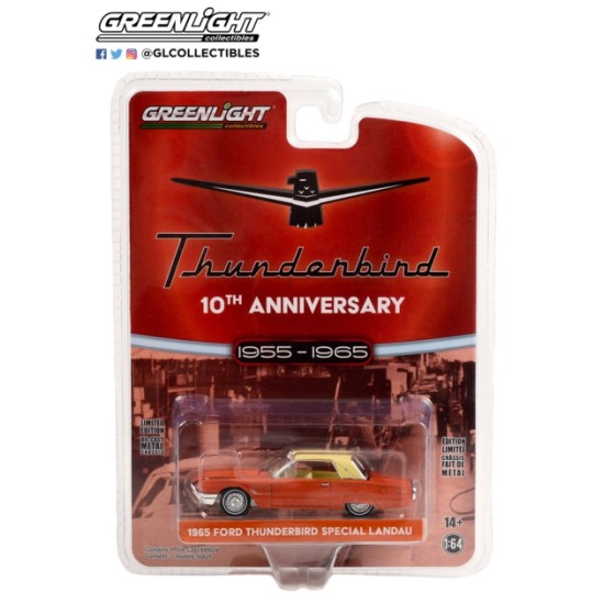 1/64 ANNIVERSARY COLLECTION SERIES 15 1965 FORD THUNDERBIRD SPECIAL LANDAU EMBER-GLO METALLIC 10TH ANNIVERSARY LIMITED EDITION