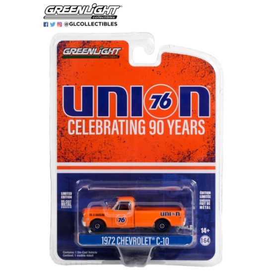 1/64 ANNIVERSARY COLLECTION SERIES 15 1972 CHEVROLET C-10 UNION 76 OIL AND GASOLINE UNION 76 CELEBRATING 90 YEARS