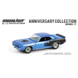 1/64 1971 PLYMOUTH CUDA 440 6BBL SHAKER B5 BLUE CUDA 60TH ANNIVERSARY 28160-D 1/64 1971 PLYMOUTH CUDA 440 6BBL SHAKER B5 BLUE CUDA 60TH ANNIVERSARY 28160-D