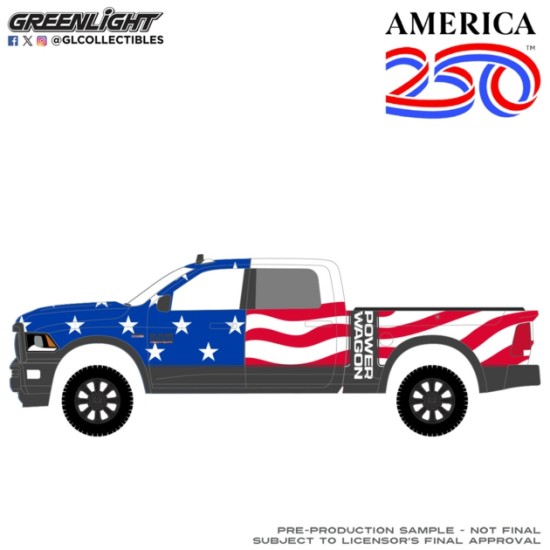 GL28180-B - 1/64 ANNIVERSARY COLLECTION SERIES 18 - AMERICAN 250 EDITION - RAM 2500 POWER WAGON 2017 GL28180-B - 1/64 ANNIVERSARY COLLECTION SERIES 18 - AMERICAN 250 EDITION - RAM 2500 POWER WAGON 2017