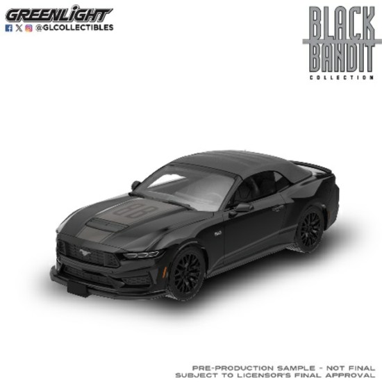 GL28190-B - 1/64 BLACK BANDIT SERIES 31 - 2024 FORD MUSTANG GT CONVERTIBLE (NEW TOOLING) GL28190-B - 1/64 BLACK BANDIT SERIES 31 - 2024 FORD MUSTANG GT CONVERTIBLE (NEW TOOLING)