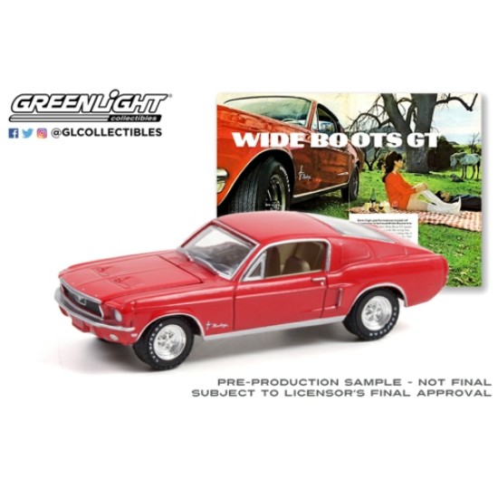 1/64 GOODYEAR VINTAGE AD CARS 1968 FORD MUSTANG WIDE BOOTS 'WIDE BOOTS GT' (HOBBY EXCLUSIVE)