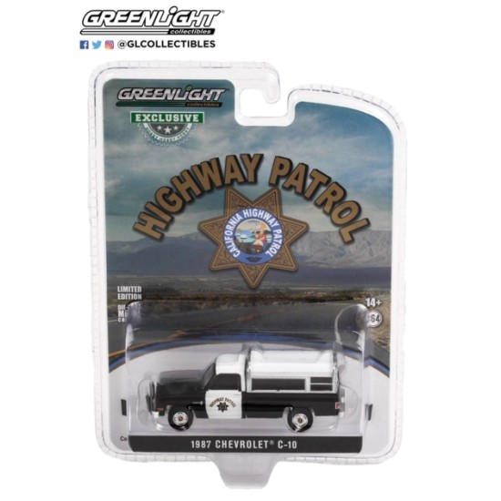 1/64 1987 CHEVROLET C-10 CALIFORNIA HIGHWAY PATROL (HOBBY EXCLUSIVE)