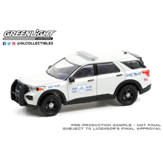 1/64 HOT PURSUIT 2020 FORD POLICE INTERCEPTOR RHODE ISLAND STATE POLICE (HOBBY EXCLUSIVE)