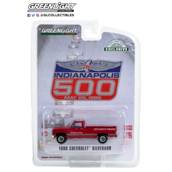 1/64 1986 CHEVROLET SILVERADO 70TH ANNUAL INDY 500 OFFICIAL TRUCK RED