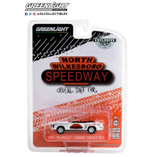 1/64 1969 CHEVROLET CAMARO CONVERTIBLE NORTH WILKESBORO SPEEDWAY OFFICIAL PACE CAR (HOBBY EXCLUSIVE)