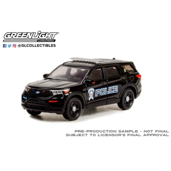 1/64 HOT PURSUIT 2022 FORD POLICE INTERCEPTOR UTILITY FISHERS POLICE DEPARTMENT, FISHERS INDIANA (HOBBY EXCLUSIVE)