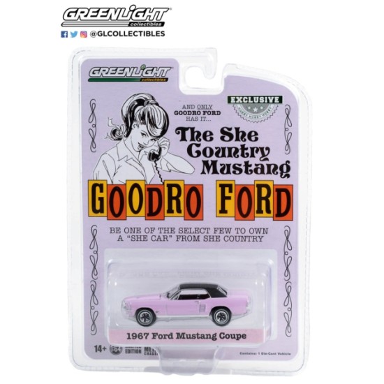 1/64 1967 FORD MUSTANG COUPE SHE COUNTRY SPECIAL BILL GOODRO FORD 30352