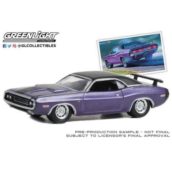 1/64 1970 DODGE CHALLENGER R/T USPS 2022 PONY CAR STAMP COLLECTION 30374