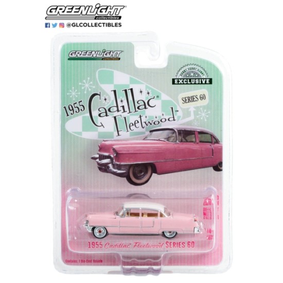 1/64 1955 CADILLAC FLEETWOOD SERIES 60 PINK WITH WHITE ROOF (HOBBY EXCLUSIVE)