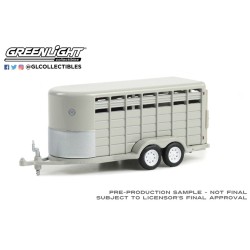 1/64 HITCH AND TOW TRAILERS 14-FOOT LIVESTOCK TRAILER GREY (HOBBY EXCLUSIVE)
