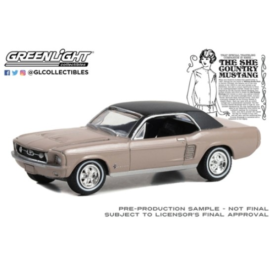 1/64 1967 FORD MUSTANG COUPE SHE COUNTRY SPECIAL BILL GOODRO FORD DENVER COLORADO AUTUMN SMOKE (HOBBY EXCLUSIVE)