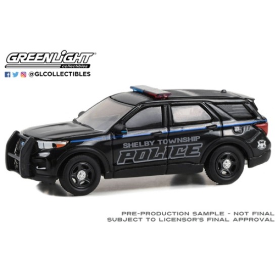 GL30451 - 1/64 HOT PURSUIT - 2023 FORD POLICE INTERCEPTOR UTILITY - SHELBY TOWNSHIP MICHIGAN