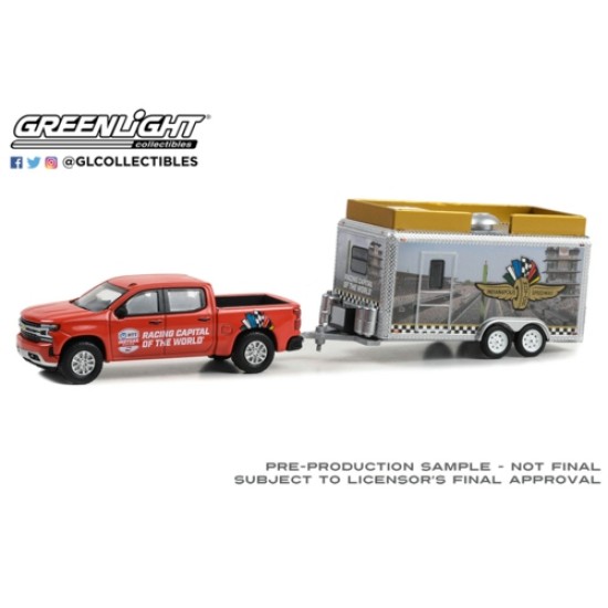 1/64 HITCH AND TOW 2023 CHEVROLET SILVERADO AND INDIANAPOLIS TRAILER 30456
