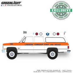 GL30509 - 1/64 1984 GMC SUBURBAN 2500 SIERRA CLASSIC AMBULANCE - LEBANON TOWNSHIP, NEW JERSEY FIRST AID SQUAD GL30509 - 1/64 1984 GMC SUBURBAN 2500 SIERRA CLASSIC AMBULANCE - LEBANON TOWNSHIP, NEW JERSEY FIRST AID SQUAD