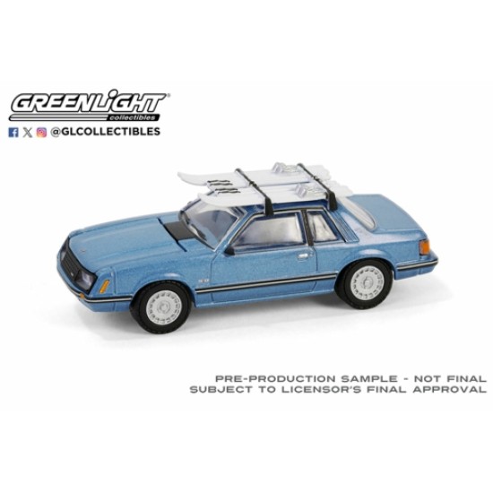 GL30510 - 1/64 1981 FORD MUSTANG GHIA COUPE  WITH SKI ROOF RACK - MEDIUM BLUE GLOW