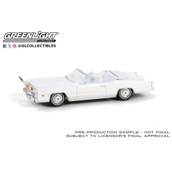 GL30523 - 1/64 1976 CADILLAC ELDORADO CONVERTIBLE - WHITE WITH BULL HORNS HOOF ORNAMENT