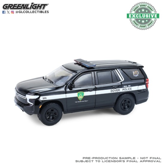 GL30549 - 1/64 CHEVROLET TAHOE 2024 - DOVER POLICE - 100TH ANNIVERSARY EDITION - HOBBY EXCLUSIVE GL30549 - 1/64 CHEVROLET TAHOE 2024 - DOVER POLICE - 100TH ANNIVERSARY EDITION - HOBBY EXCLUSIVE