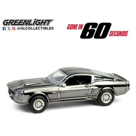 1/64 GONE IN 60 SECONDS (2000) 1967 FORD MUSTANG ELEANOR SILVER CHROME EDITION - HOBBY EXCLUSIVE