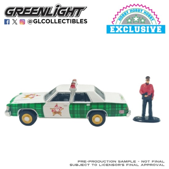 GL30564-F - 1/64 CHRISTMAS 2025 SERIES - LIMITED EDITION - FORD LTD CROWN VICTORIA 1981 - WITH POLICE OFFICER FIGURE (HOBBY EXCLUSIVE)