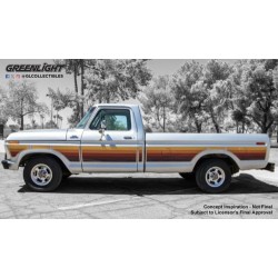 GL30572 - 1/64 FORD F-150 1977 - FREE WHEELING STRIPES EDITION - SILVER METALLIC - HOBBY EXCLUSIVE