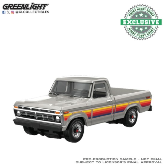 GL30572 - 1/64 FORD F-150 1977 - FREE WHEELING STRIPES EDITION - SILVER METALLIC - HOBBY EXCLUSIVE GL30572 - 1/64 FORD F-150 1977 - FREE WHEELING STRIPES EDITION - SILVER METALLIC - HOBBY EXCLUSIVE