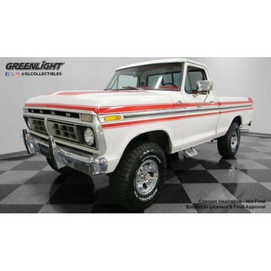 GL30574 - 1/64 FORD F-150 1977 - WHITE WITH ORANGE STRIPES - HOBBY EXCLUSIVE GL30574 - 1/64 FORD F-150 1977 - WHITE WITH ORANGE STRIPES - HOBBY EXCLUSIVE