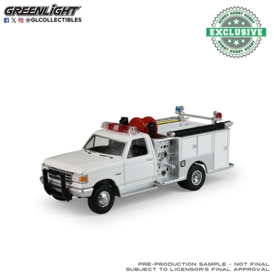 GL30581 - 1/64 FORD F-350 MINI PUMPER FIRE TRUCK - WHITE - HOBBY EXCLUSIVE